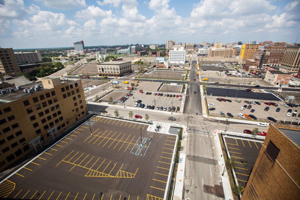 Downtown Detroit surface parking lots